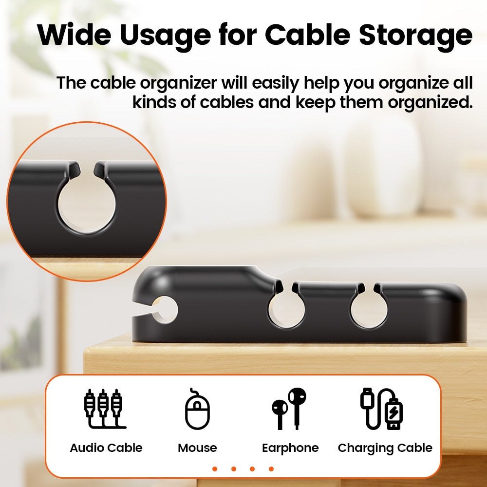 Essential Desktop/Surface Cable Organiser - Silicone