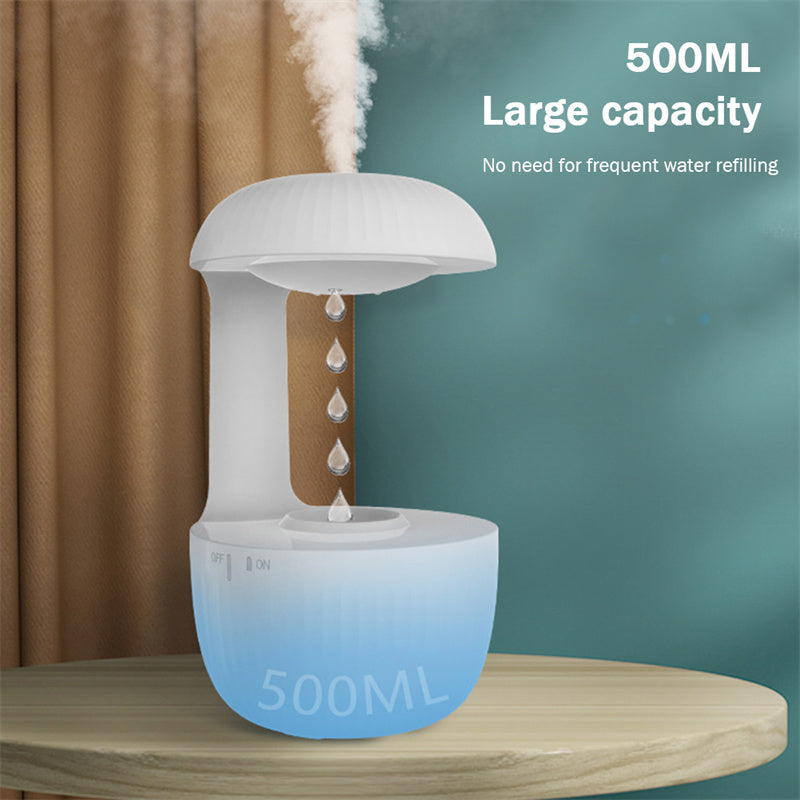 Silent Anti-gravity Air Humidifier with Levitating Water Drops